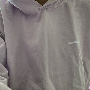 MadHappy. LAVENDER MAD HAPPY OVERSIZED CROPPED HOODIE